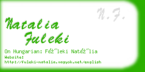 natalia fuleki business card